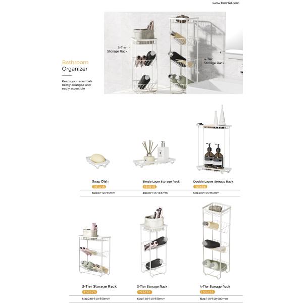 Metal Bathroom Inside Cabinet Shelf Basket Rack For Modern Household Organization