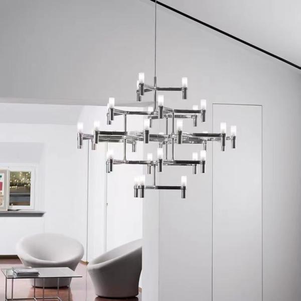 Large  LED Chandelier Luxury Living Room Hanging Light