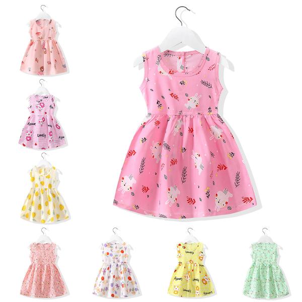 Summer Children Princess Cotton Silk Dress Thin Nightdress Off Shoulder