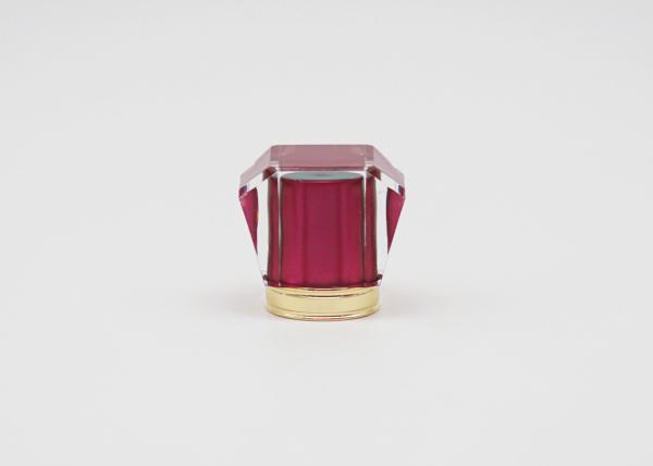 Crimpless  Square Luxury Transparent Aluminum Cosmetic Bottle Cologne Caps