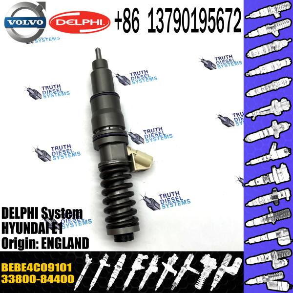 Inyector común 33800-84400 del carril 33800-84410 3380084400 BEBE4C09101 para el motor diesel del camión D6CB de Hyundai