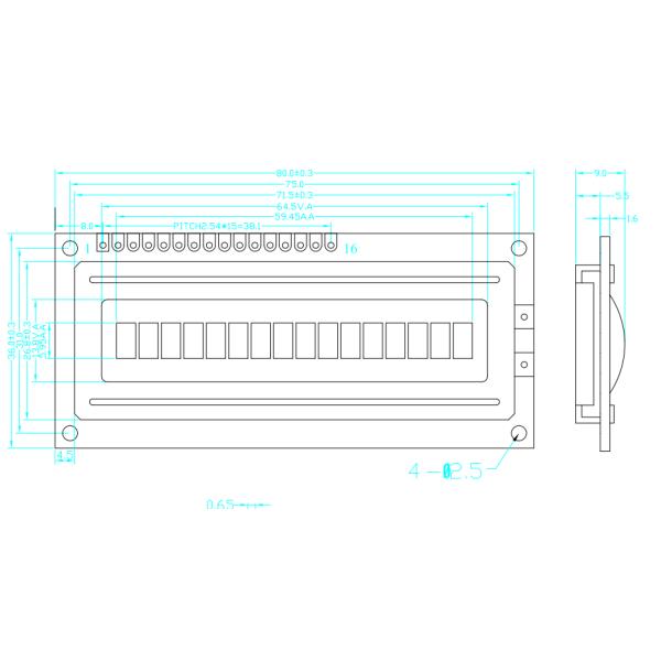 7 модуль дисплея Lcd часов LCD STN HTN FSTN 6 o этапа