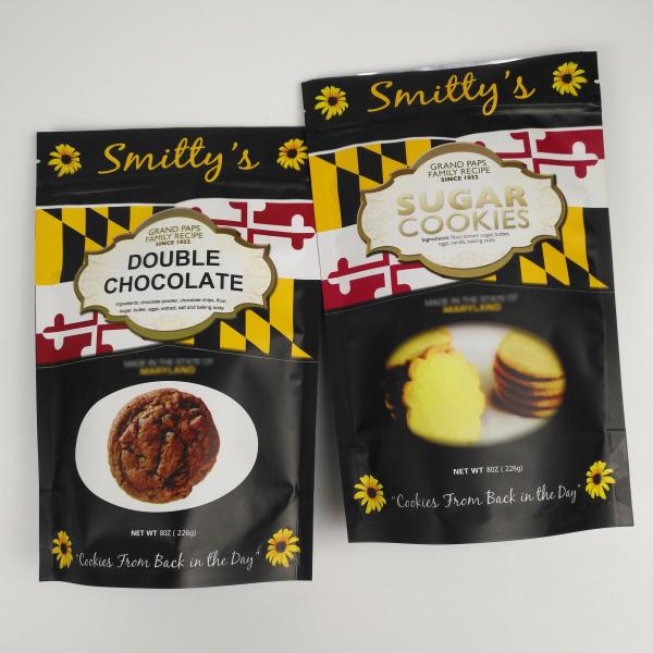 Embalagem de sacos de lanches ecológicos impressos digitalmente com fecho de fecho de plástico