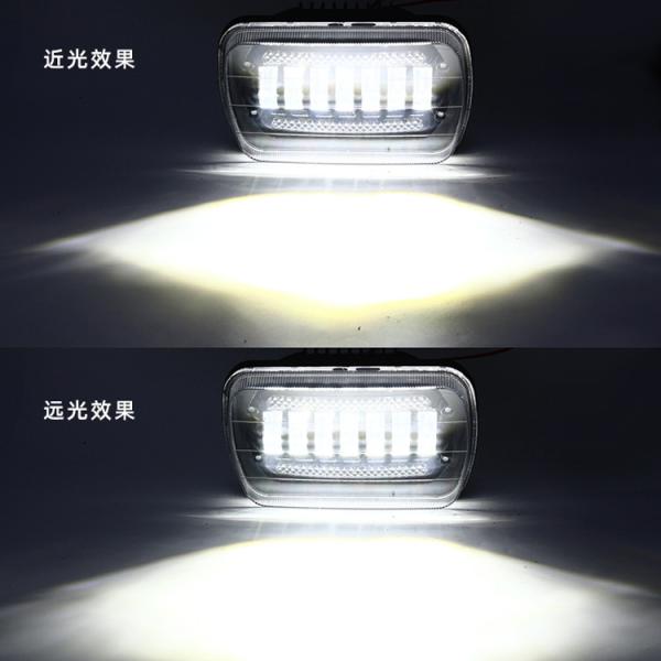 10-60V Voltage Custom Modified 7 inch 70W Square LED Motorcycle Headlight for Harley