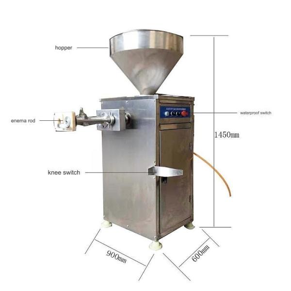 Pneumatic Sausage Twist Stuffing Machine Output 300kg/h for Automatic Quantitative Filling