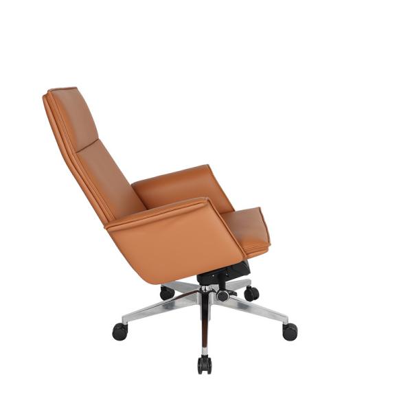 Orange Ergonomic Computer Chair High Density Leather Memory Foam Office Chair