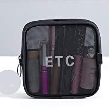 Portable Waterproof Travel Makeup Organizer Bags,Mesh Transparent Design Toiletry Bag for Women Toiletry Bag Makeup Bag