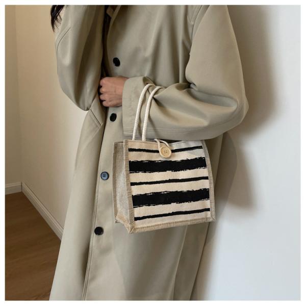 TOTE BAG CANVAS BAG CANVAS GIRL NEW PRINTED TOTE INS PORTABLE BENTO LUNCH BOX WORK