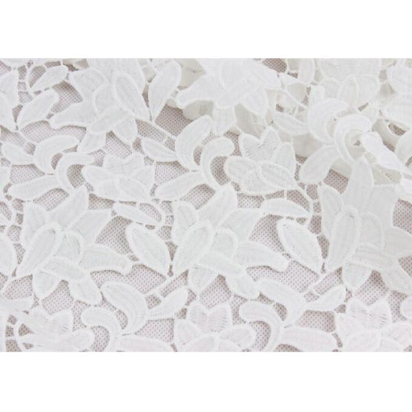 Ткань шнурка античного хлопка Скаллоп Бридал, расстворимая в воде ткань шнурка цветка для одежды