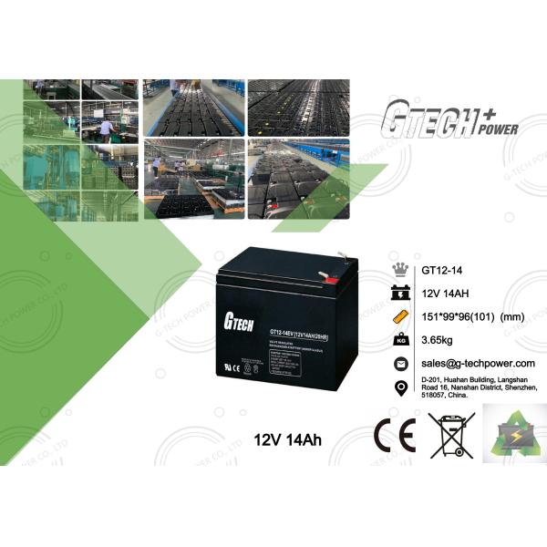 Maintenance Free Sealed Lead Acid Battery 12v 14ah For Ups System