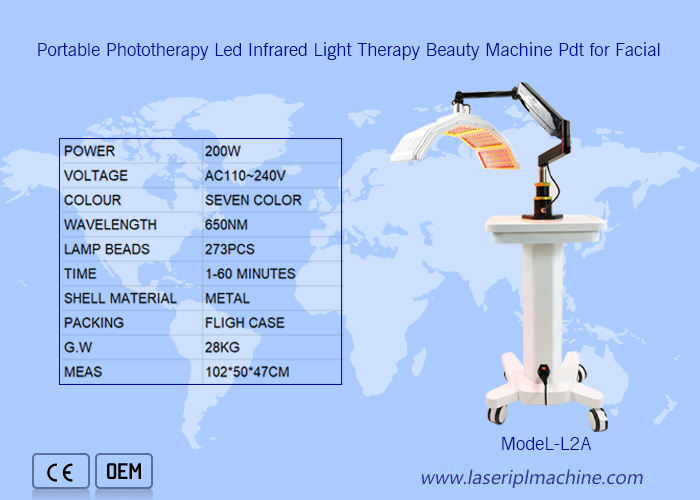 Портативная машина красоты Phototherapy Pdt привела подниматься ухода за лицом инфракрасного света