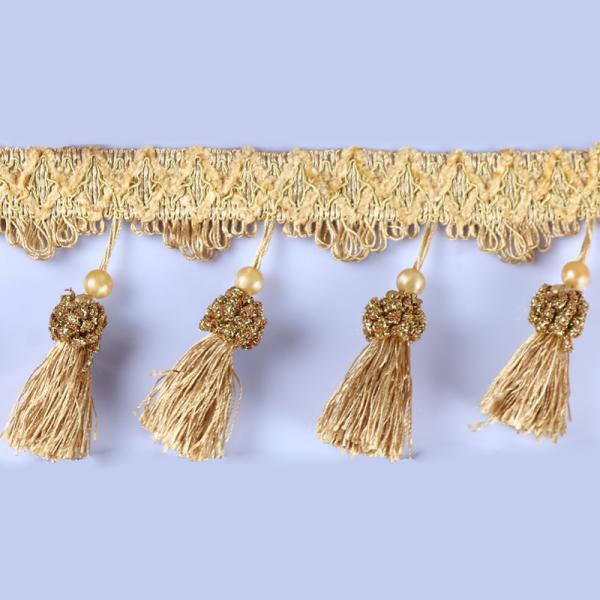 Handmade fashionable chain beads lace tassels fringes for curtain/sofa/pillow decoration