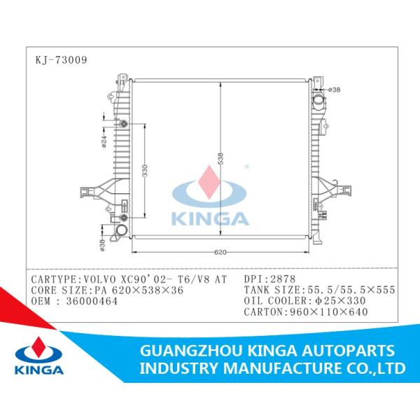 PA32 / 36 AT  Aluminium Car Radiators for  VOLVO XC90 ' 02 - T6 / V8