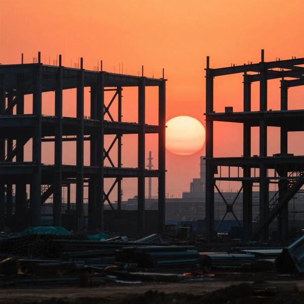 Atelier industriel en structure d'acier préfabriquée sur mesure