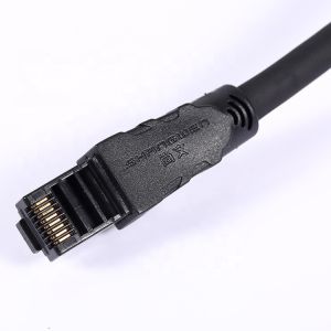 Câble Cat6a 24awg UTP PVC Jacket 4 paires CE UL MultipleTwist 100% Cuivre pur sans oxygène Intérieur Bleu Noir Ethernet Réseau