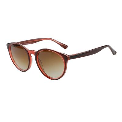 UV400 Lens Retro Round Acetate Sunglasses 4 Color OEM For Women Men