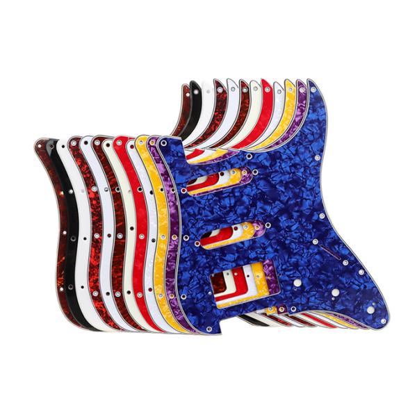 SSH 3Ply 11Hole Electric Guitar Pickguard Scratch Plate Для FD ST Электрические гитары Пикгарды для гитарных аксессуаров Части