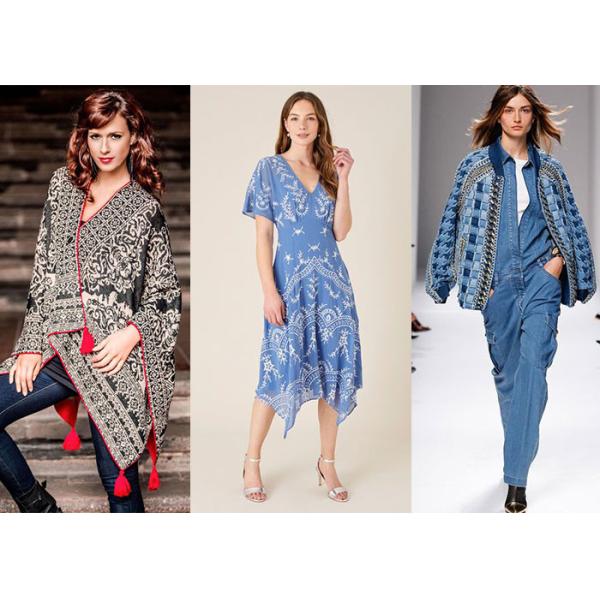 Customized 54.5 inch Jacquard Denim Fabric  Women'S Jeans Denim Twill Fabric