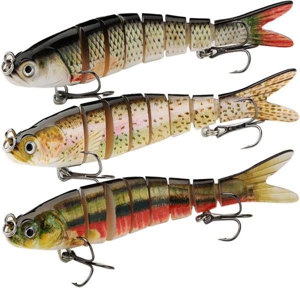 8 Segmented Fishing Lure Kit  Multi Jointed Hard Bait Sinking Swimbait