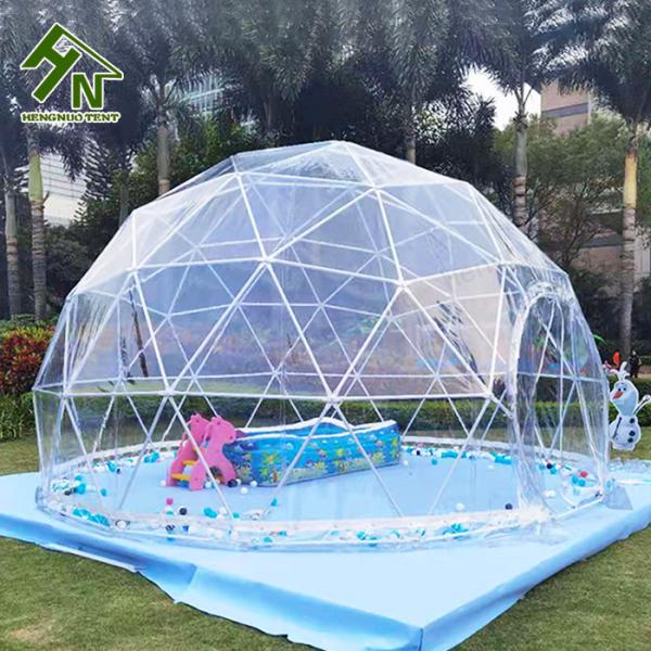 UV Resistant Geodesic Dome Tent Clear PVC 360 Degree Panorama Igloo Tent