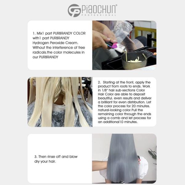 PIAOCHUN Hair Color Dye Professional Grade Cream, 8 Level Color, Damage-Free Styling for Salons