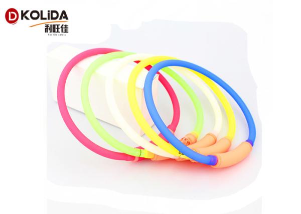 USB Rechargable Full Waterproof IP65 LED Dog Necklace With Silicon Tube Colorful Light