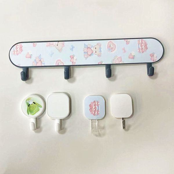 No-Drill No-Trace Adhesive Hook For Thermal Sublimation DIY Strong Hooks For Kitchen Bathroom And Behind Doors