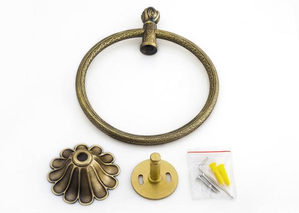 Decorative Design Bathroom Accessory Towel Ring with Antique Brass Material