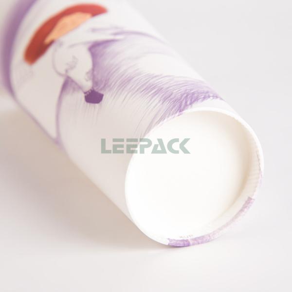 Small pretty waist single wall hot paper cup custom pattern milk tea paper cup,wood pulp and food grade PE film