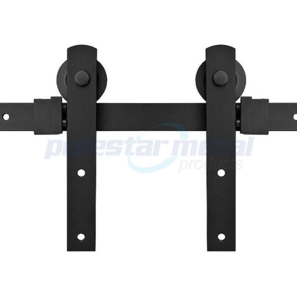 наборы оборудования двери амбара черноты сатинировки рельса 2000mm стальные самомоднейшие декоративные сползая