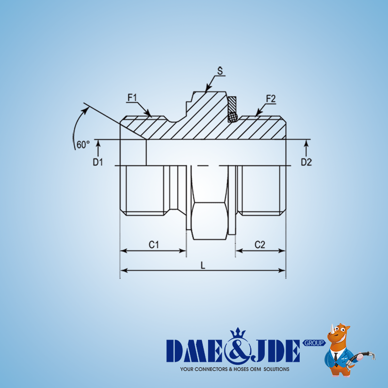 DME&JDE Hydraulic Connector BSP DABPM152Q