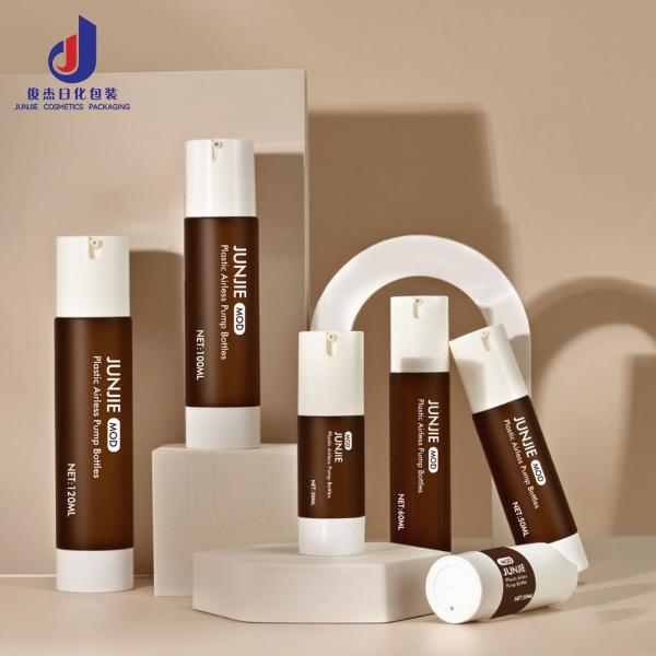 Airless Lotion Bottle 50ml 30ml 100ml Color Skincare Plastic Bottles Refillable Airless Skincare Packaging