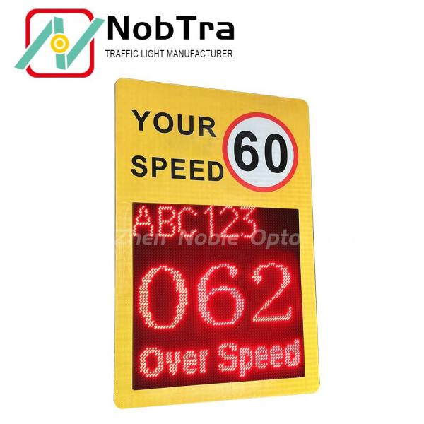 40°C To 60°C Radar Aware Speed Signs Solar Battery Powered Traffic Safety Solutions for Road Speed Monitoring and Control