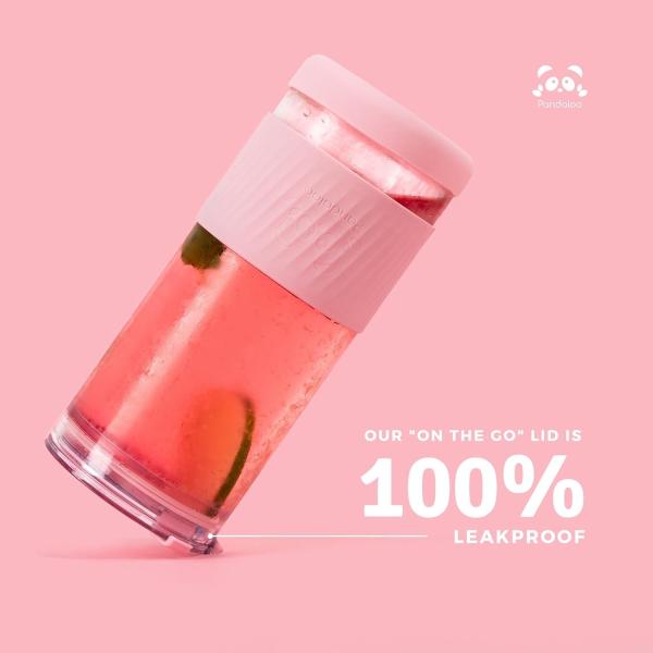 Glass Cups With Lids and Straws -20 Fl Oz- Perfect Size Iced Coffee Cup - Smoothie Cup With Bamboo