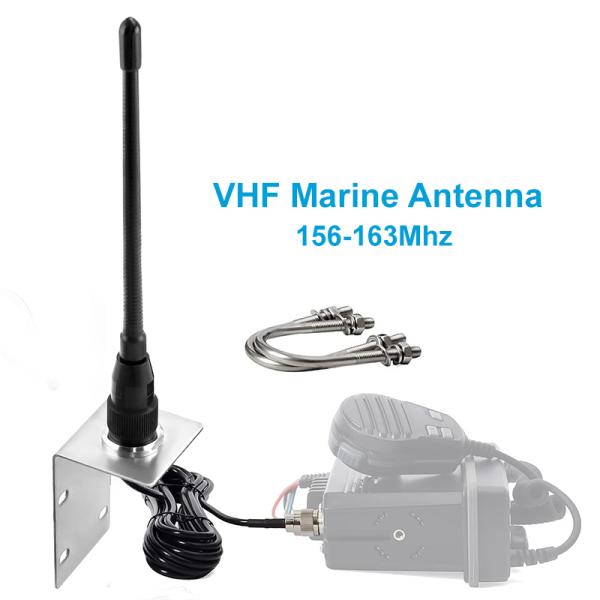 Stubby VHF Marine Antenna Aerial 156-163Mhz Walkie-talkie Antennas for Boat Pontoon Sailboat Yacht Marine Radios
