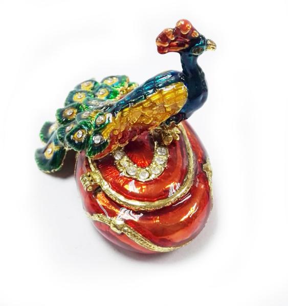 Fashion peacock shaped metal jewelry boxes peacock trinket box jewelry packing box