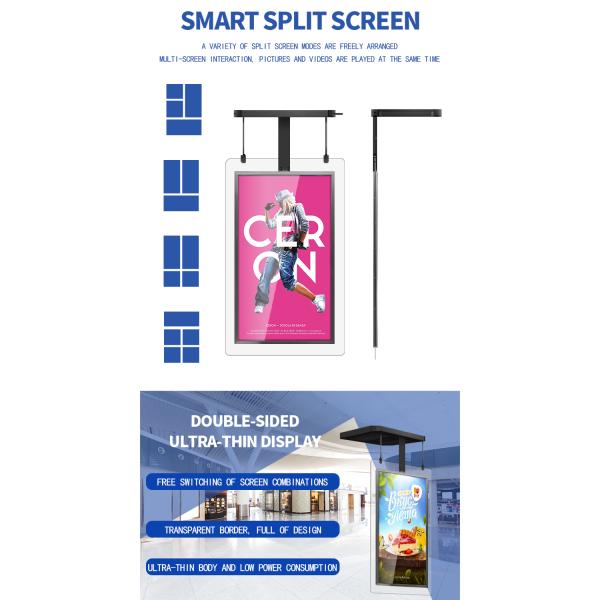 Вися двойной, который дисплей встали на сторону окна HD LCD 43 дюйма