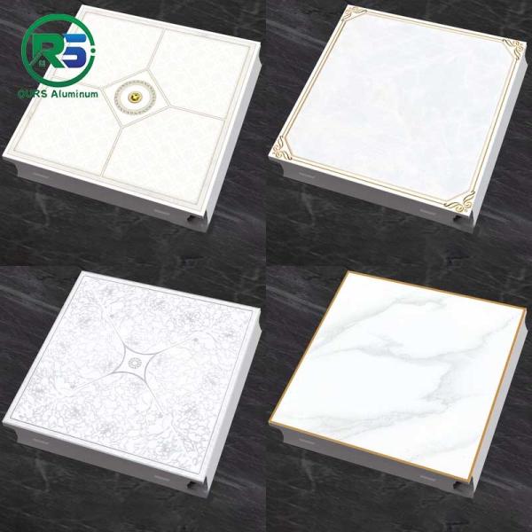 Moisture Proof Artistic Clip In Metal Ceiling Tiles Aluminum 300*300mm For Kitchen Or Washroom