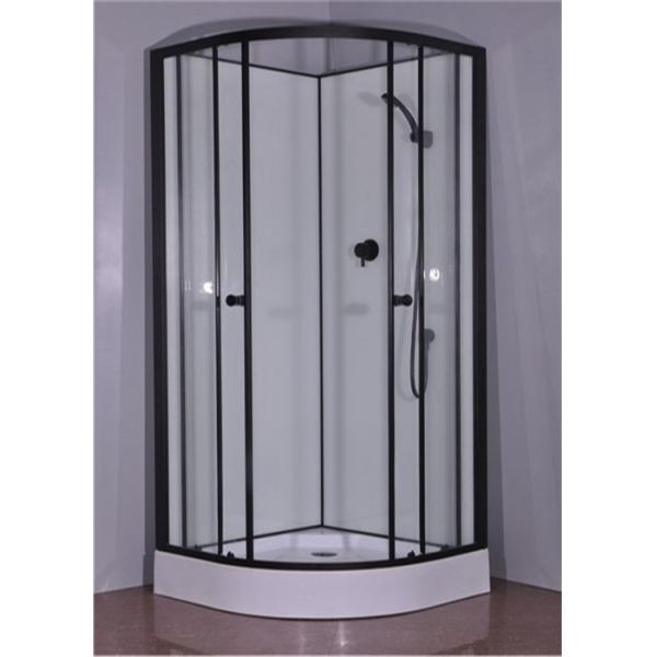 900*900*2150mm Black Aluminium Alloy Frame Toughened Glass Shower Cabin