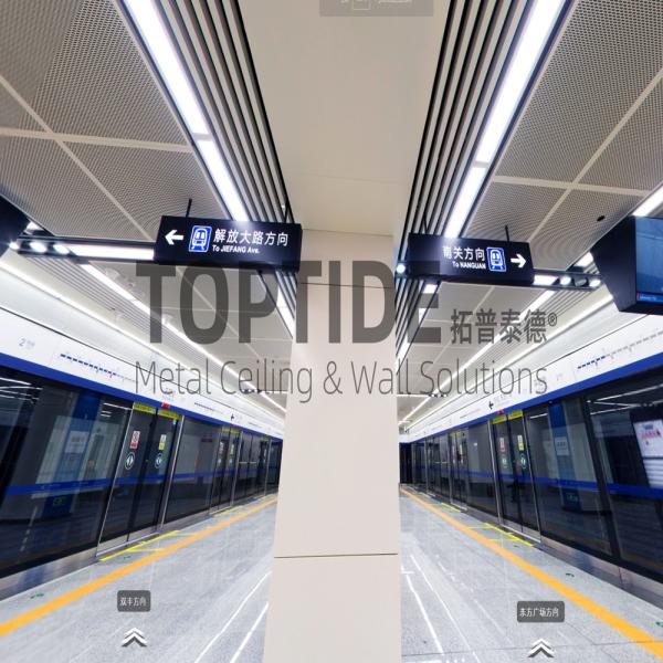 Custom Made Metal Suspended Linear Aluminium Drop Down Ceiling Grid