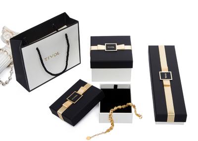 Small Decorative  Black Jewellry Box , Earring Necklace Bracelet Storage Box With Velvet Inner Cushion