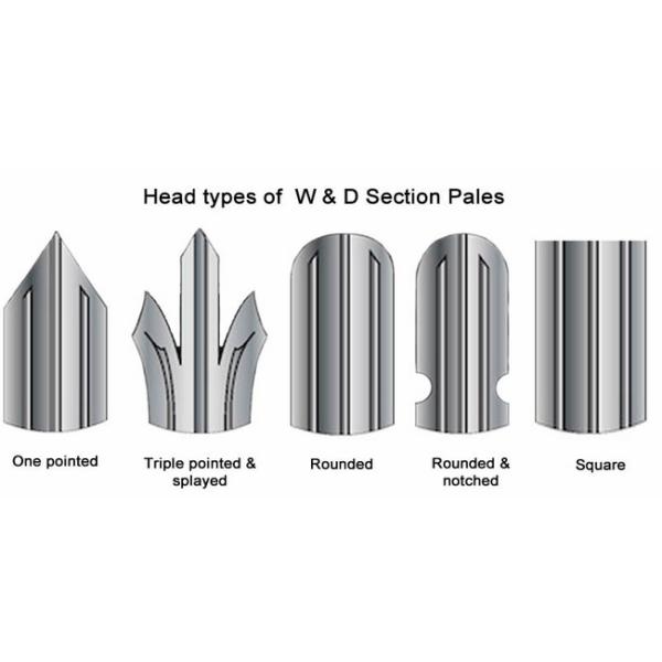 W Type Palisade Security Fence / Decorative Metal Palisade Fence Panels