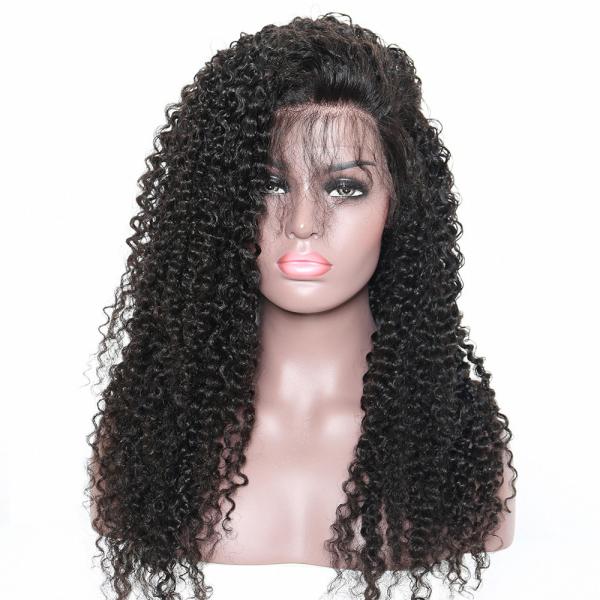 130% Density Curly Lace Front Human Hair Wigs Natural Hairline With Baby Hair