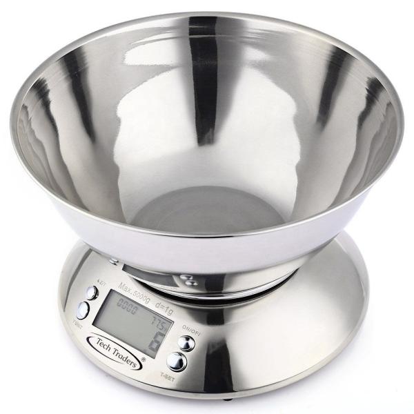 Balance électronique multifonction avec plateau de balance 5 kg Mesure des aliments en grammes Balance de cuisine en acier inoxydable Écran LCD taille 47*24mm