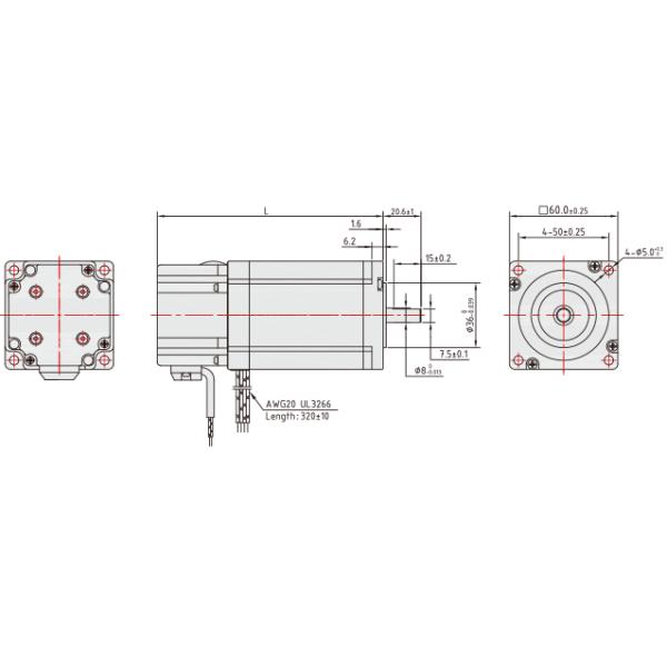 Nema 24 2 мотор тормоза участка 1.3N.M 60mm Stepper