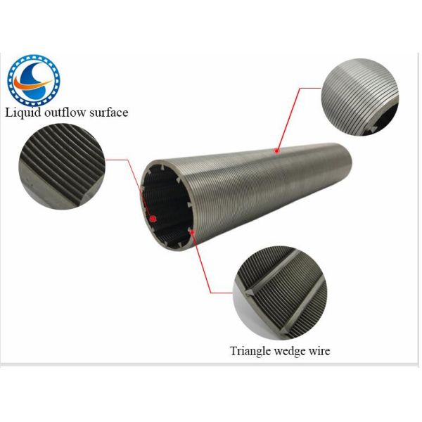 250 Micron Downhole Slotted Tube , High Rigidity Johnson Stainless Steel Screen