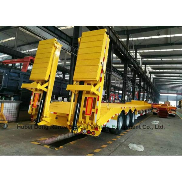 Gooseneck Transportion Heavy Duty Heavy Machine Lowbed Semi Trailer 40 ton ,60ton,80Ton