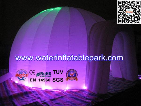 White Inflatable Clear Light Dome Tent  Outdoor Oxford Cloth