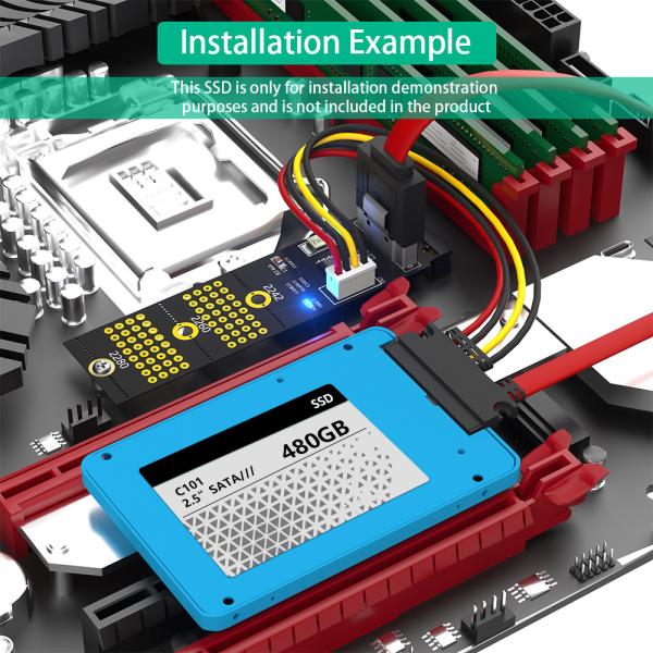 NGFF M.2 Key B+M To SATA Adapter Card Extender 2.5inch