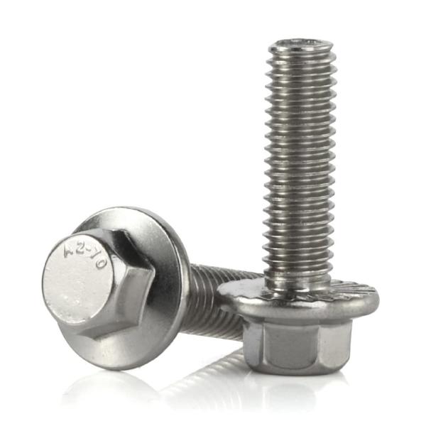 M8 M10 M20 Metal Bolt Sliver White Gold Anodized Plated Aluminum Hex Flange Bolt